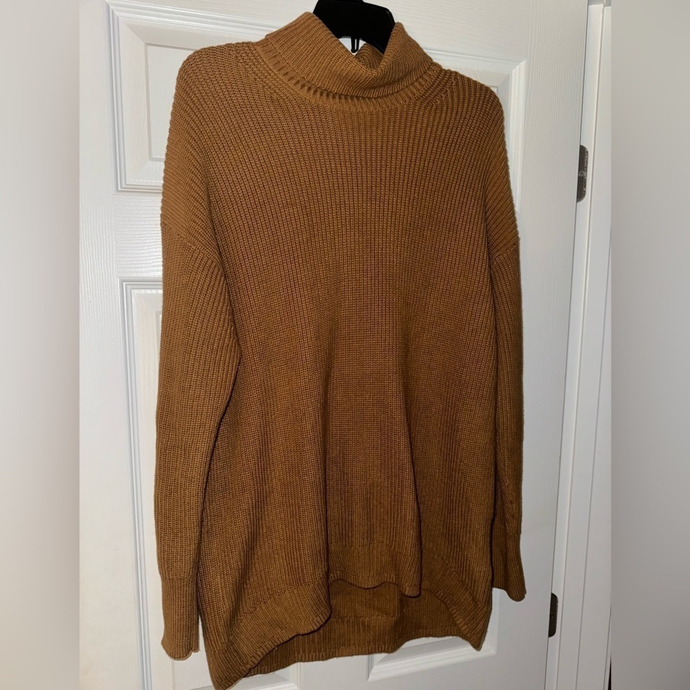 J Crew Brown Turtleneck Sweater Dress